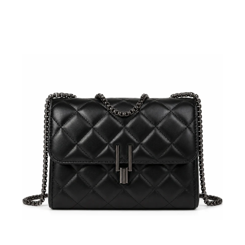 Bolsa Feminina Crossbody Pequena Matelassê Ônix