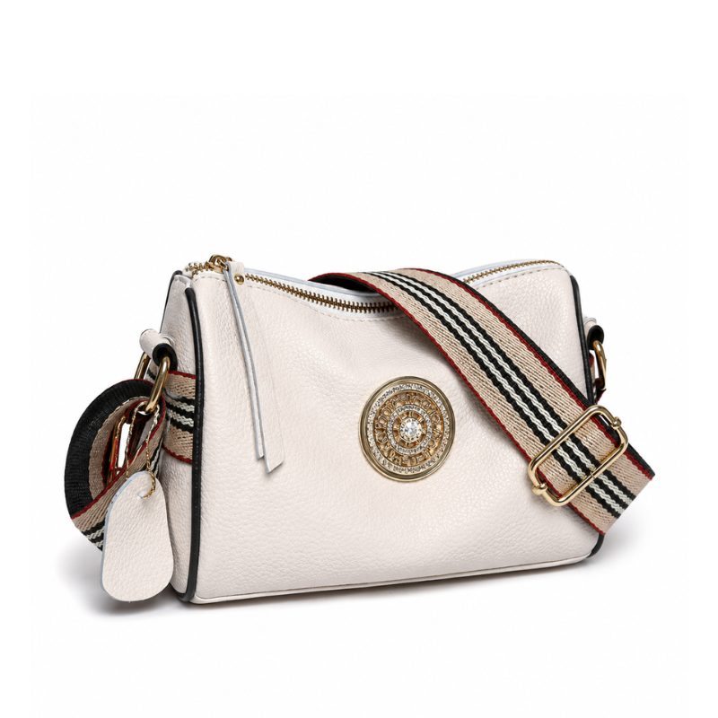 Bolsa Feminina Crossbody Pequena Casual Chic Off White