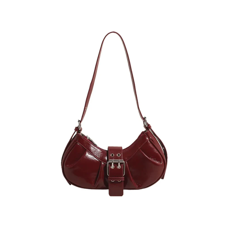 Bolsa Feminina Baguete Pequena em Couro Olivia