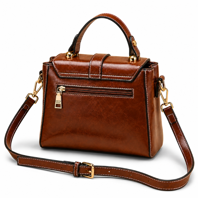 Bolsa Feminina Transversal Pequena em Couro Imperial
