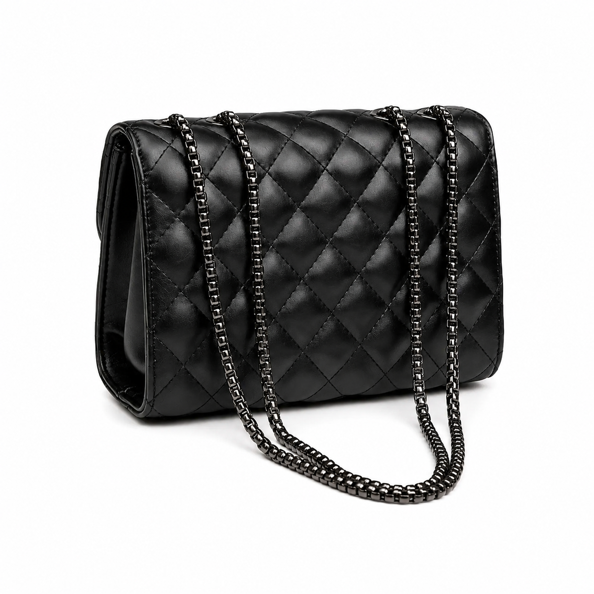 Bolsa Feminina Crossbody Pequena Matelassê Ônix