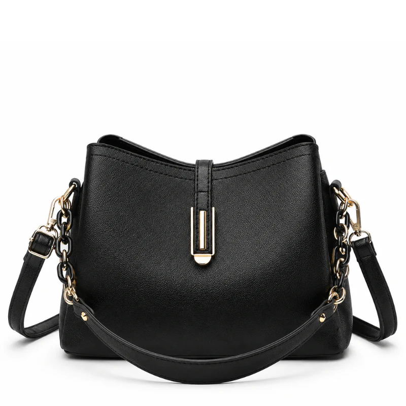 Bolsa Feminina Hobo média em Couro Minimalista