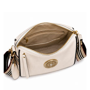 Bolsa Feminina Crossbody Pequena Casual Chic Off White
