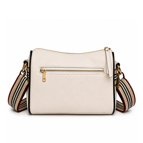 Bolsa Feminina Crossbody Pequena Casual Chic Off White