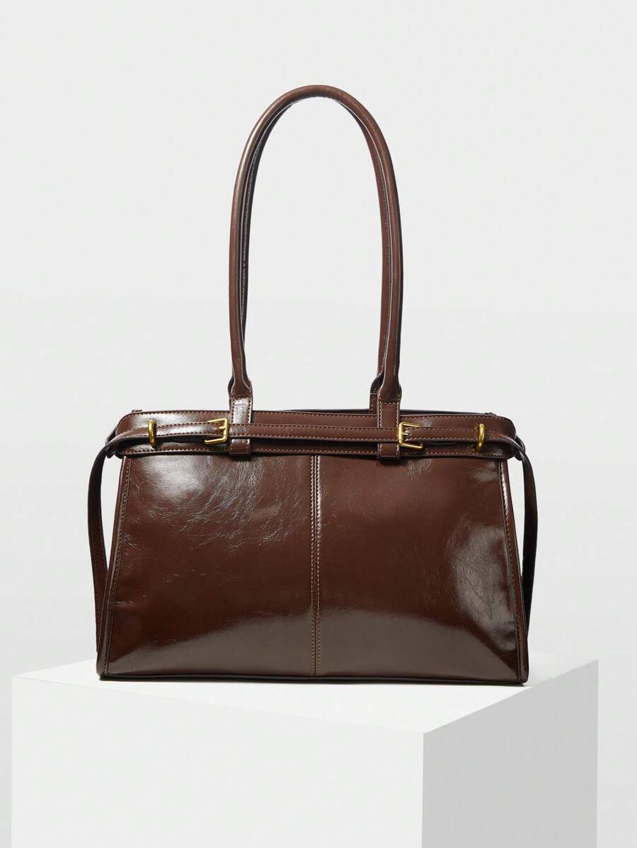 MOTF PREMIUM BOLSA DE OMBRO ELEGANTE DE TRABALHO PARA MULHERES, SIMPLES E DA MODA COM DETALHE DE FIVELA, BOLSAS DE TRABALHO ATRAENTES PARA MULHERES, BOLSA ELEGANTE PARA MULHERES, LUXO