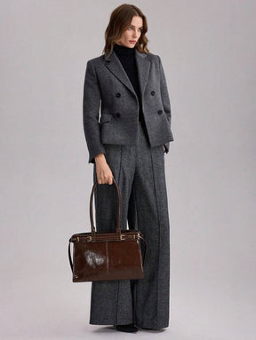 MOTF PREMIUM BOLSA DE OMBRO ELEGANTE DE TRABALHO PARA MULHERES, SIMPLES E DA MODA COM DETALHE DE FIVELA, BOLSAS DE TRABALHO ATRAENTES PARA MULHERES, BOLSA ELEGANTE PARA MULHERES, LUXO