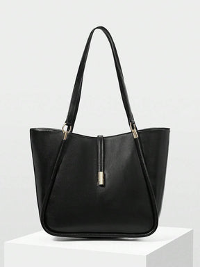 MOTF PREMIUM BOLSA TOTE DE COURO PU COM DETALHES DE FERRAGENS PARA MULHERES