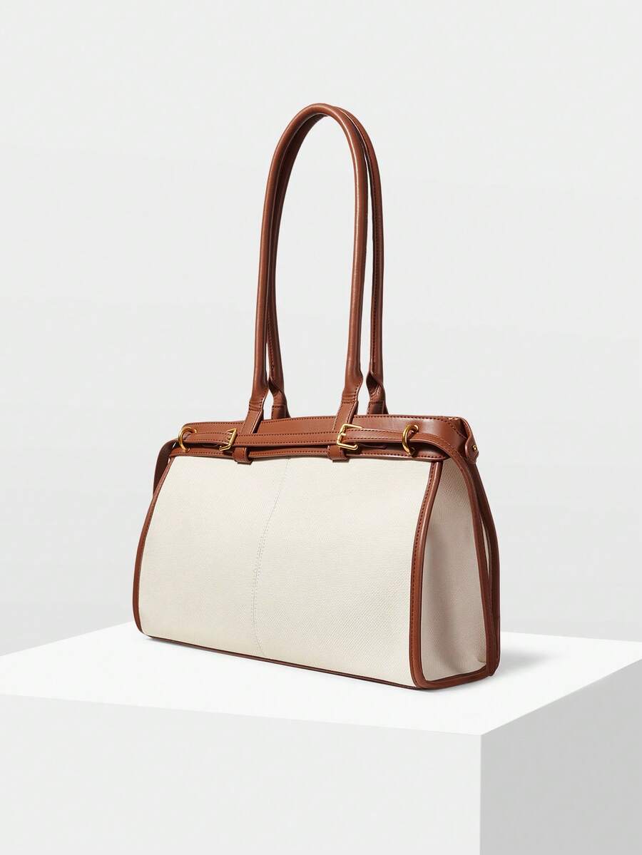 MOTF PREMIUM BOLSA DE OMBRO ELEGANTE DE TRABALHO PARA MULHERES, SIMPLES E DA MODA COM DETALHE DE FIVELA, BOLSAS DE TRABALHO ATRAENTES PARA MULHERES, BOLSA ELEGANTE PARA MULHERES, LUXO