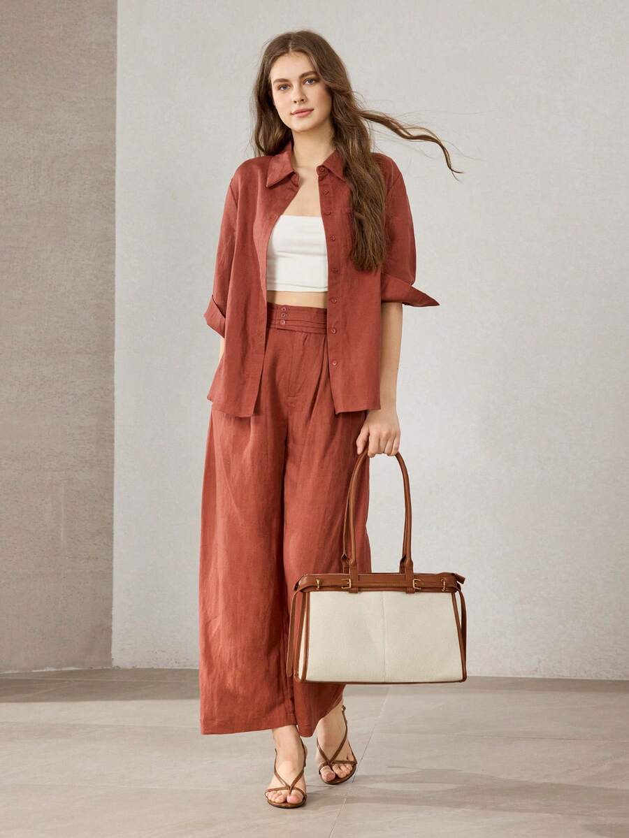 MOTF PREMIUM BOLSA DE OMBRO ELEGANTE DE TRABALHO PARA MULHERES, SIMPLES E DA MODA COM DETALHE DE FIVELA, BOLSAS DE TRABALHO ATRAENTES PARA MULHERES, BOLSA ELEGANTE PARA MULHERES, LUXO