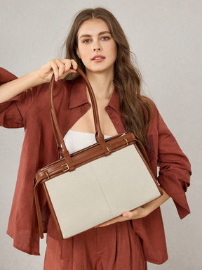 MOTF PREMIUM BOLSA DE OMBRO ELEGANTE DE TRABALHO PARA MULHERES, SIMPLES E DA MODA COM DETALHE DE FIVELA, BOLSAS DE TRABALHO ATRAENTES PARA MULHERES, BOLSA ELEGANTE PARA MULHERES, LUXO