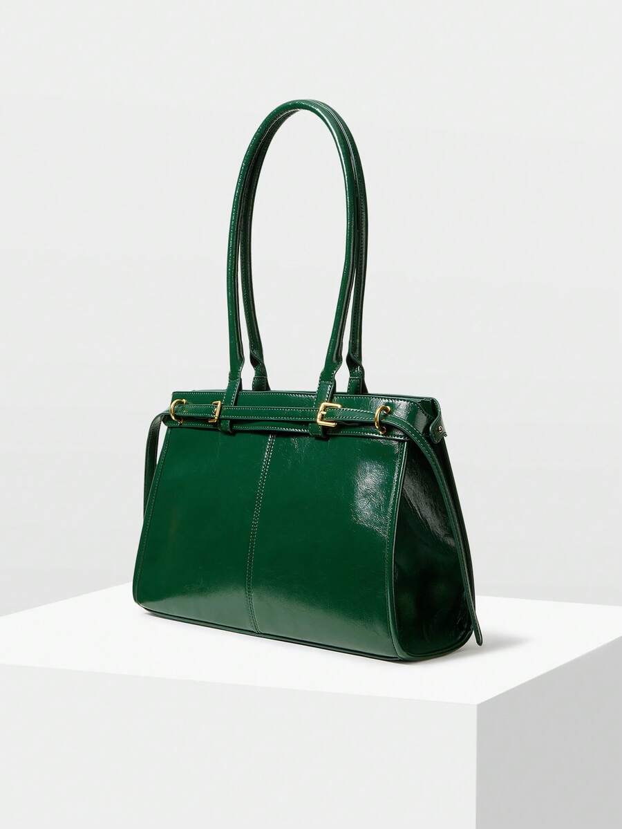 MOTF PREMIUM BOLSA DE OMBRO ELEGANTE DE TRABALHO PARA MULHERES, SIMPLES E DA MODA COM DETALHE DE FIVELA, BOLSAS DE TRABALHO ATRAENTES PARA MULHERES, BOLSA ELEGANTE PARA MULHERES, LUXO