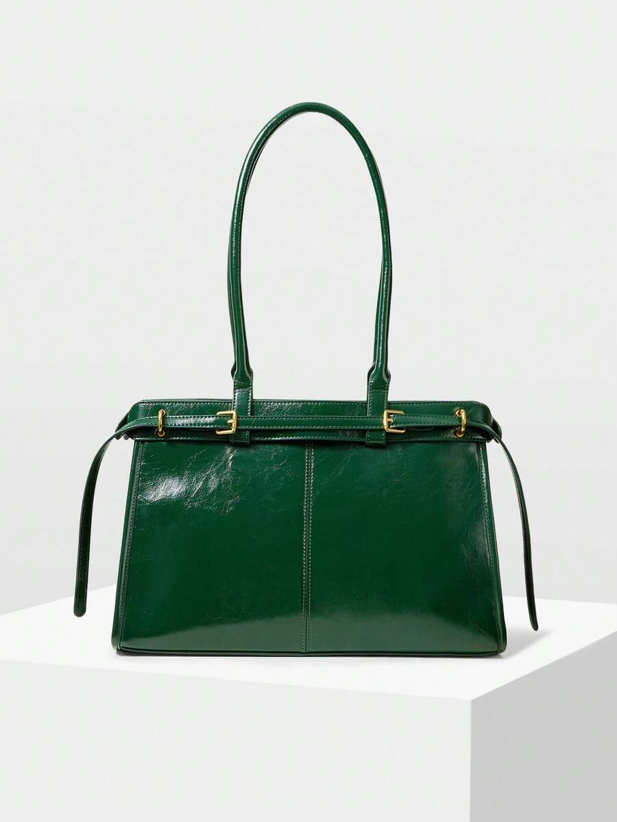 MOTF PREMIUM BOLSA DE OMBRO ELEGANTE DE TRABALHO PARA MULHERES, SIMPLES E DA MODA COM DETALHE DE FIVELA, BOLSAS DE TRABALHO ATRAENTES PARA MULHERES, BOLSA ELEGANTE PARA MULHERES, LUXO