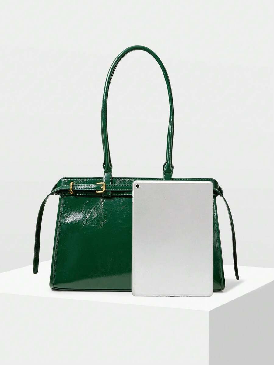 MOTF PREMIUM BOLSA DE OMBRO ELEGANTE DE TRABALHO PARA MULHERES, SIMPLES E DA MODA COM DETALHE DE FIVELA, BOLSAS DE TRABALHO ATRAENTES PARA MULHERES, BOLSA ELEGANTE PARA MULHERES, LUXO