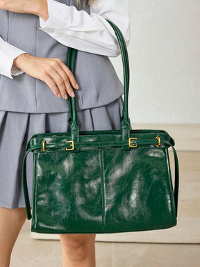 MOTF PREMIUM BOLSA DE OMBRO ELEGANTE DE TRABALHO PARA MULHERES, SIMPLES E DA MODA COM DETALHE DE FIVELA, BOLSAS DE TRABALHO ATRAENTES PARA MULHERES, BOLSA ELEGANTE PARA MULHERES, LUXO