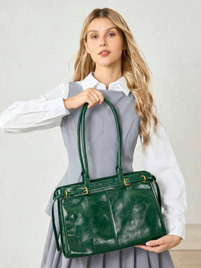 MOTF PREMIUM BOLSA DE OMBRO ELEGANTE DE TRABALHO PARA MULHERES, SIMPLES E DA MODA COM DETALHE DE FIVELA, BOLSAS DE TRABALHO ATRAENTES PARA MULHERES, BOLSA ELEGANTE PARA MULHERES, LUXO