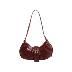 Bolsa Feminina Baguete Pequena em Couro Olivia