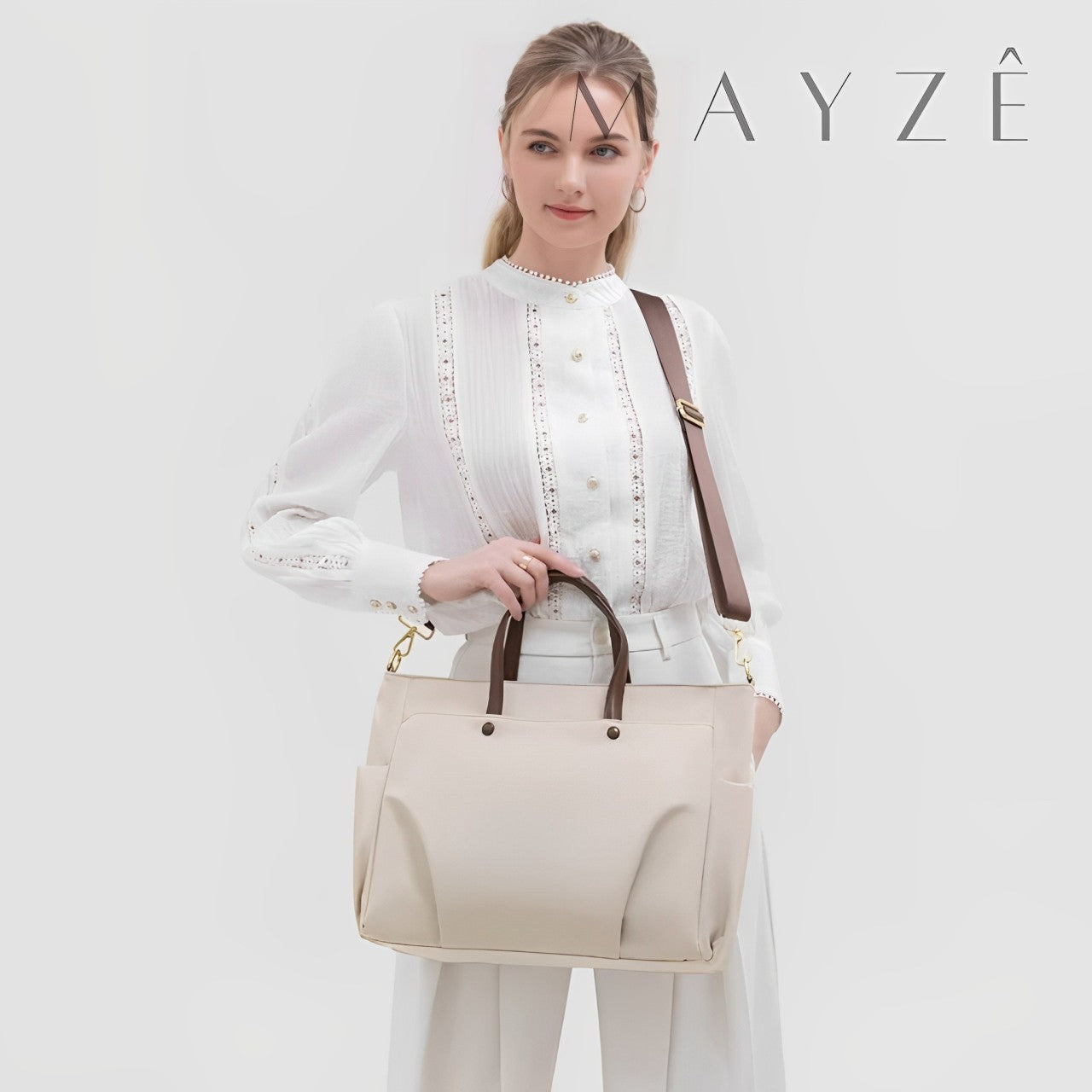 Bolsa Feminina Tote Grande Para Notebook Valériana