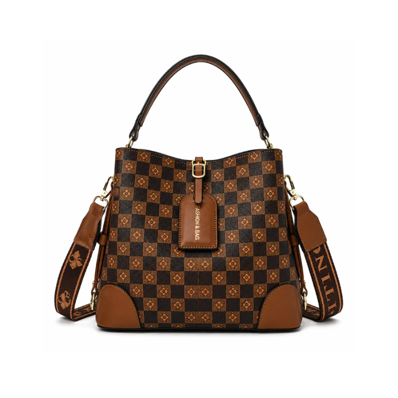 Bolsa Feminina Hobo Pequena em Couro Estampada