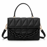 Bolsa Feminina Tiracolo Pequena Matelassê em Couro Elegance