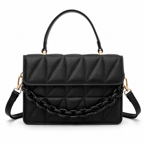 Bolsa Feminina Tiracolo Pequena Matelassê em Couro Elegance