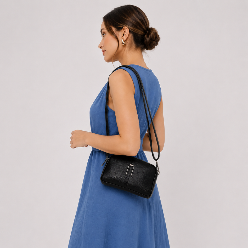 Bolsa Feminina Transversal Pequena em Couro Exclusive Class