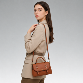 Bolsa Feminina de Ombro Média em Couro Monaco