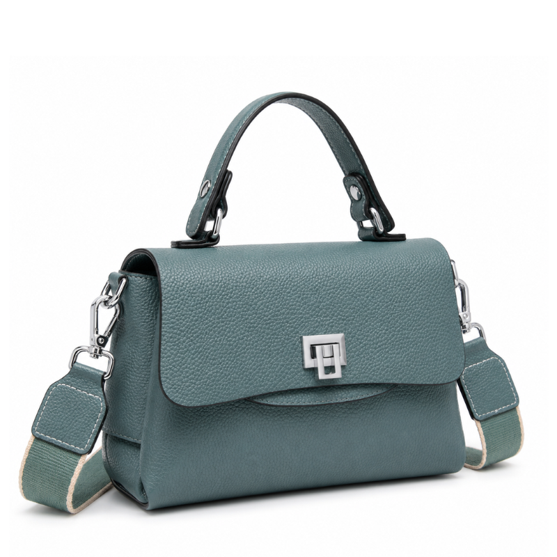 Bolsa Feminina Transversal Pequena em Couro Garden
