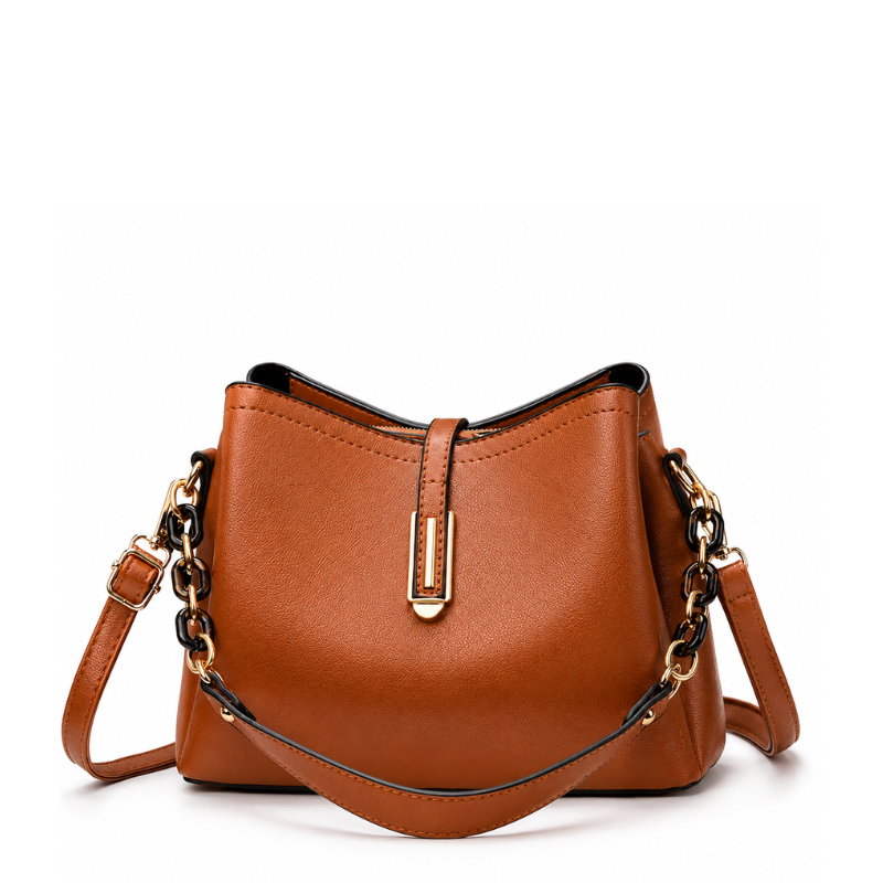 Bolsa Feminina Hobo média em Couro Minimalista