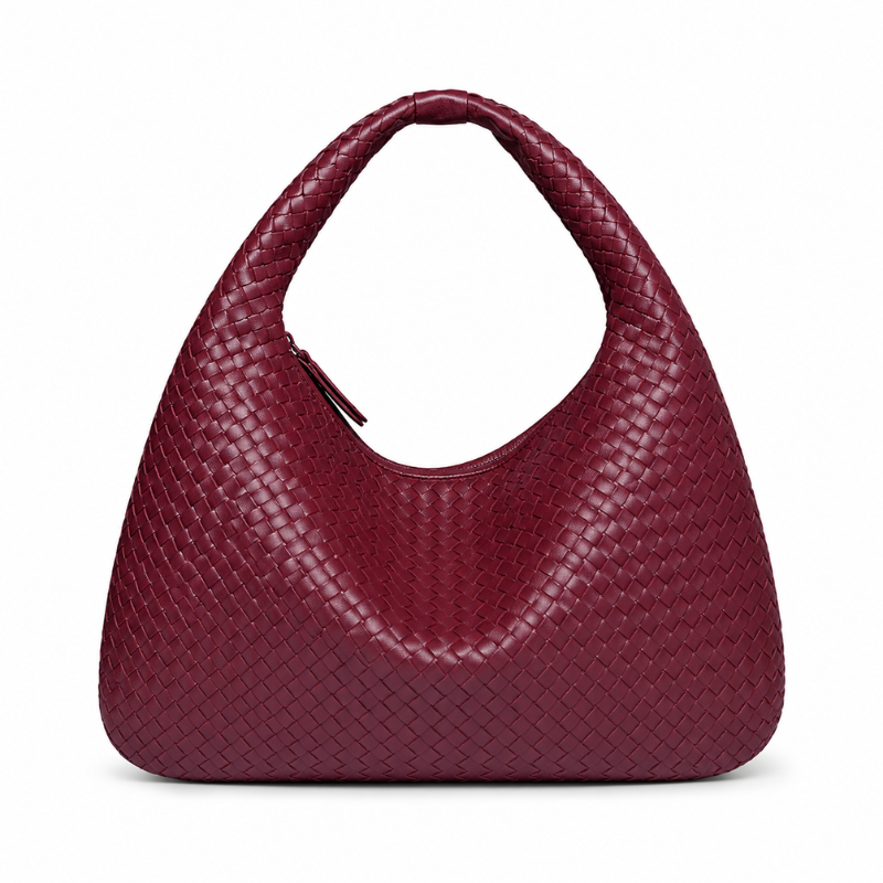 Bolsa Feminina Hobo Grande em Couro Trançada Tessália