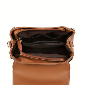Bolsa Feminina Transversal Pequena em Couro Floral