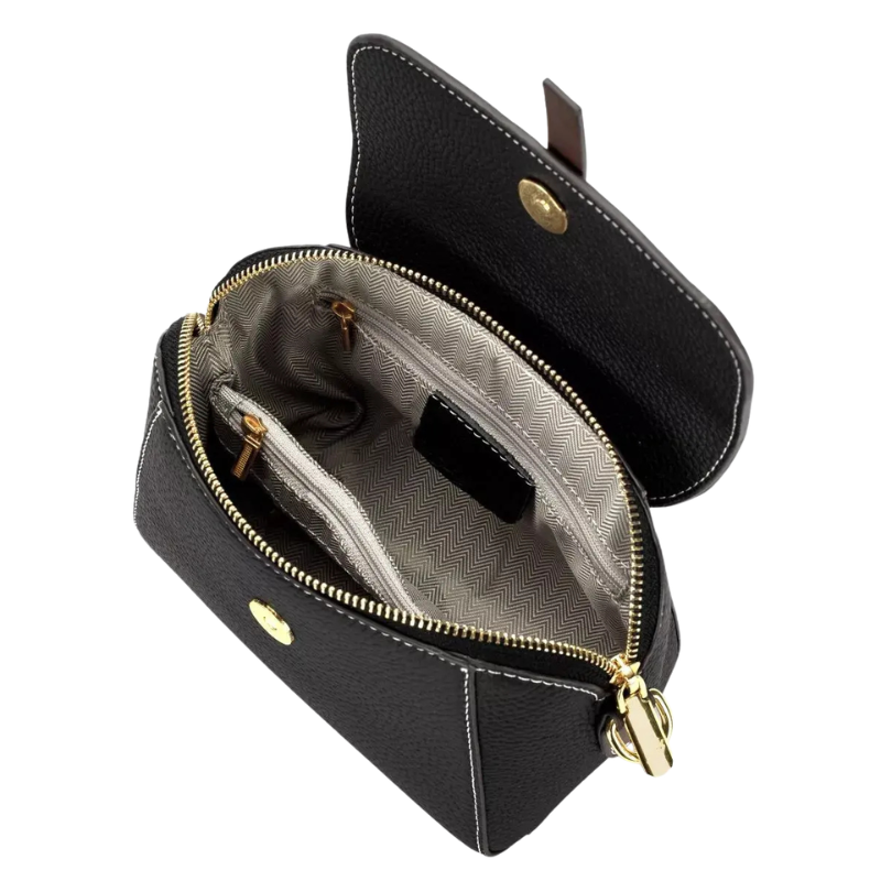 Bolsa Feminina Tiracolo em Couro Elegante Texturizada