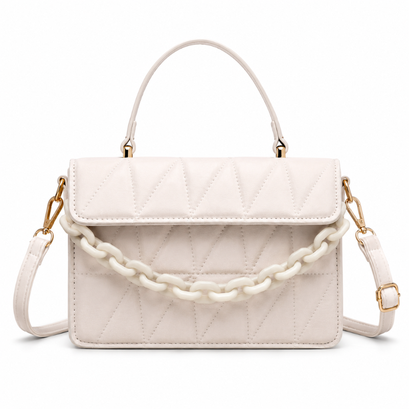 Bolsa Feminina Tiracolo Pequena Matelassê em Couro Elegance