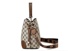 Bolsa Feminina Hobo Pequena em Couro Estampada