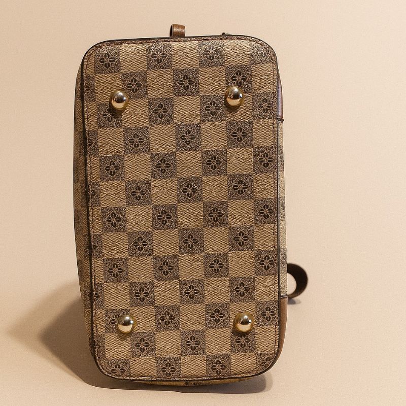 Bolsa Feminina Hobo Pequena em Couro Estampada