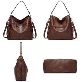 Bolsa Feminina Hobo Grande em Couro Verona
