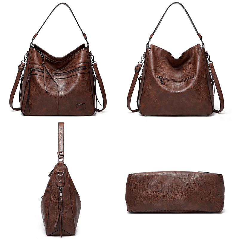 Bolsa Feminina Hobo Grande em Couro Verona