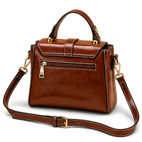Bolsa Feminina Transversal Pequena em Couro Imperial