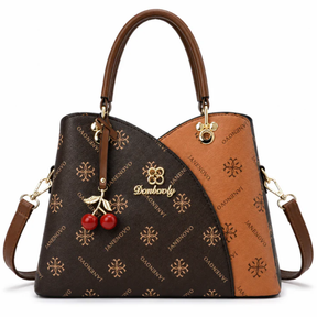 Bolsa Feminina Tiracolo Média em Couro Estampada
