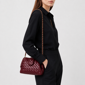 Bolsa Feminina Tiracolo Pequena em Couro Lauren