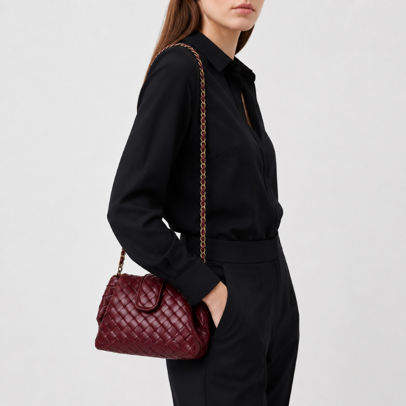 Bolsa Feminina Tiracolo Pequena em Couro Lauren