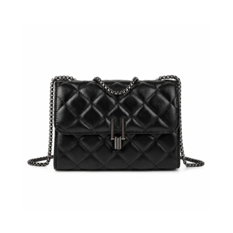 Bolsa Feminina Crossbody Pequena Matelassê Ônix