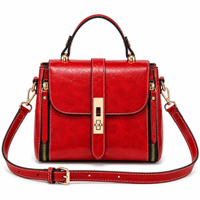Bolsa Feminina Transversal Pequena em Couro Imperial