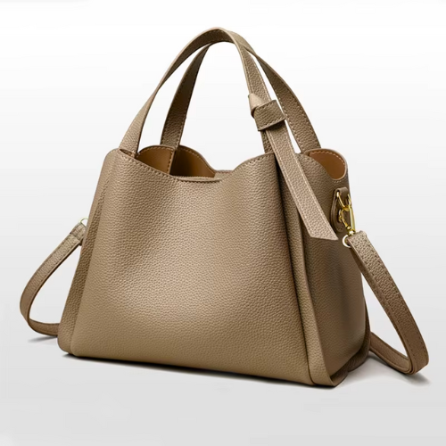 Bolsa Feminina Tote Média Minimalista em Couro