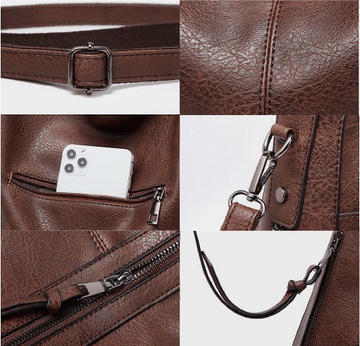 Bolsa Feminina Hobo Grande em Couro Verona