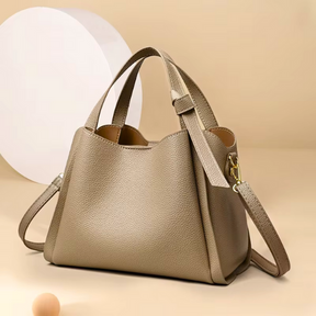 Bolsa Feminina Tote Média Minimalista em Couro