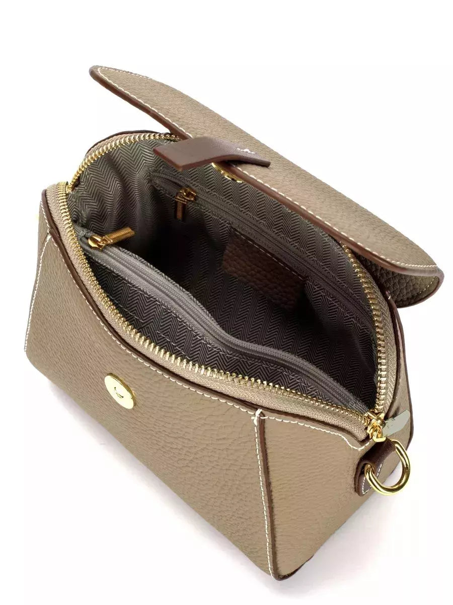 Bolsa Feminina Tiracolo em Couro Elegante Texturizada