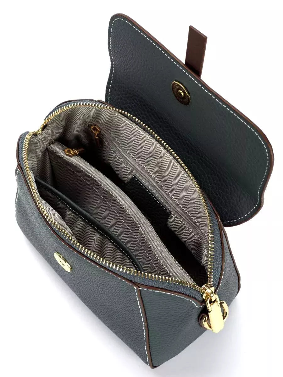 Bolsa Feminina Tiracolo em Couro Elegante Texturizada