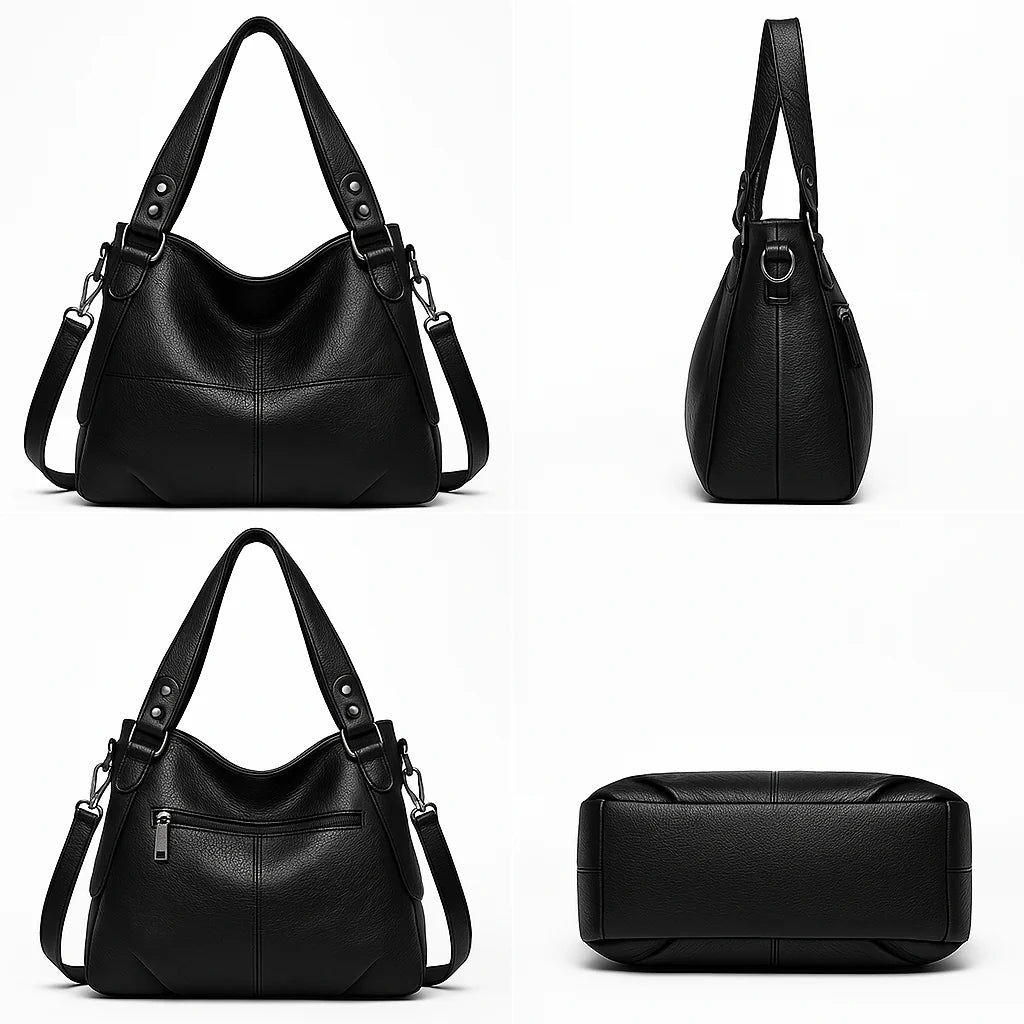 Bolsa Feminina Hobo Grande Em Couro Soft