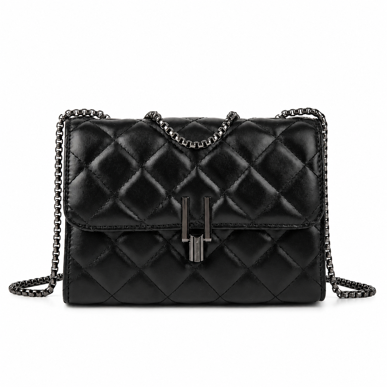 Bolsa Feminina Crossbody Pequena Matelassê Ônix