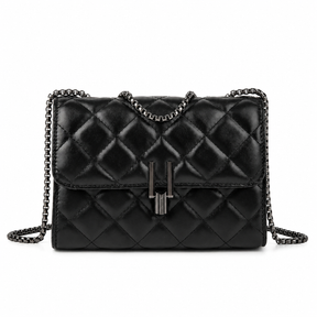 Bolsa Feminina Crossbody Pequena Matelassê Ônix